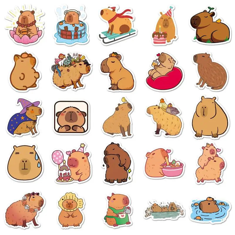 50 Capybara Stickers