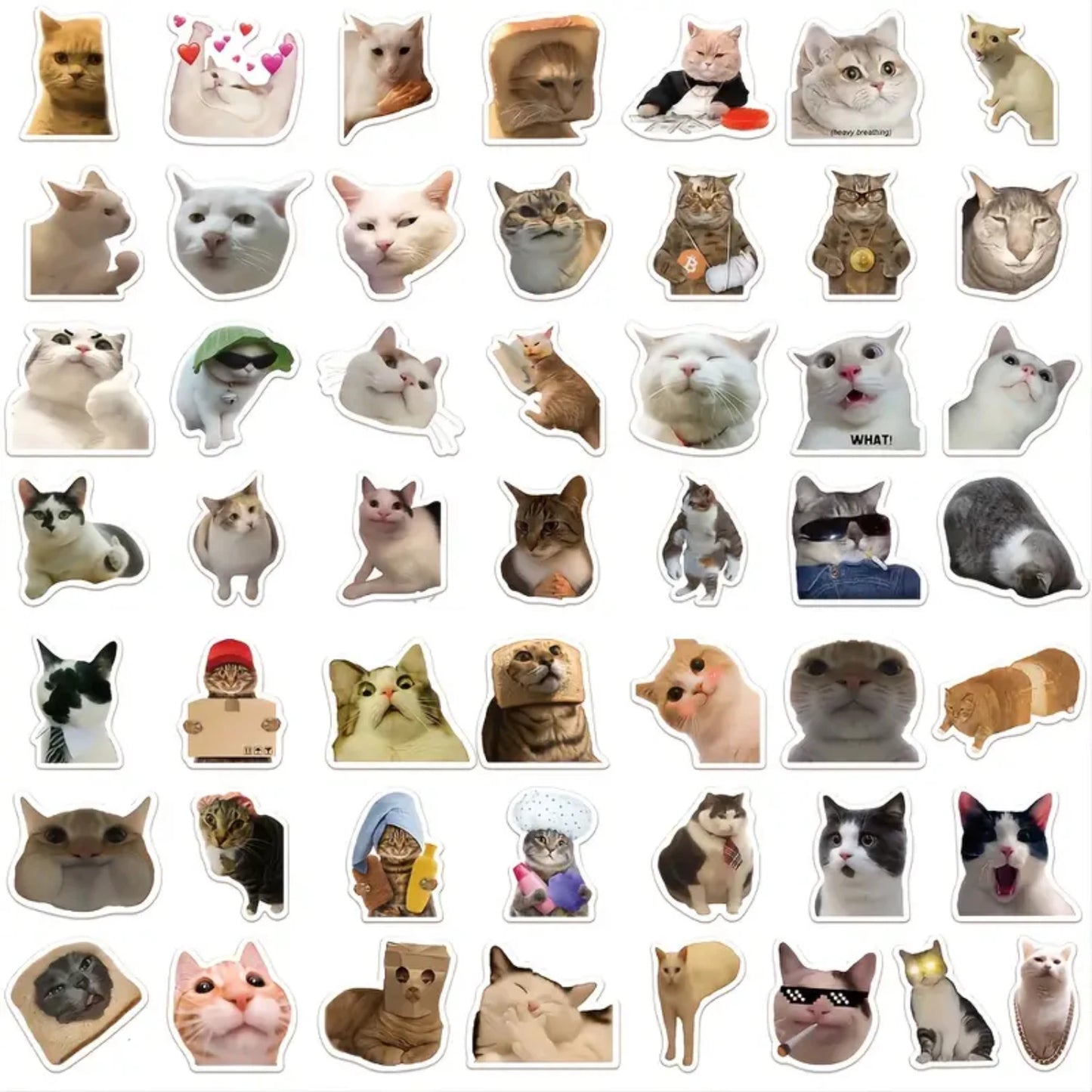 50 Cat Stickers