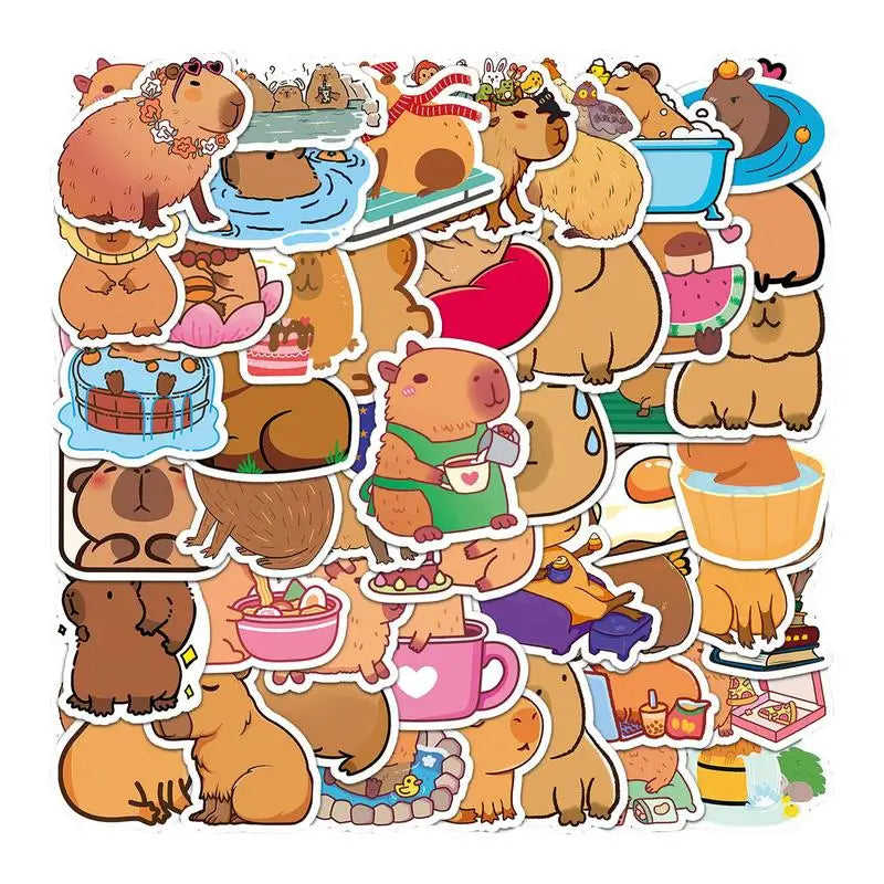 50 Capybara Stickers