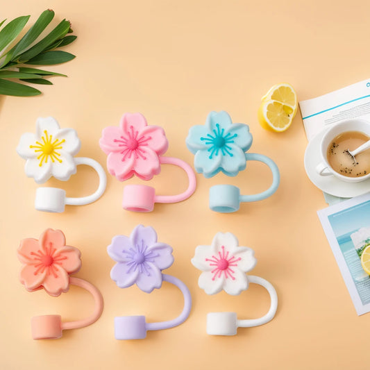 BloomSip™ Silicone Flower Straw Covers